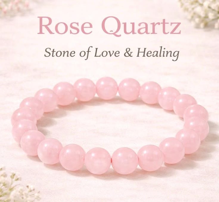 Rose quartz crystal bracelet 