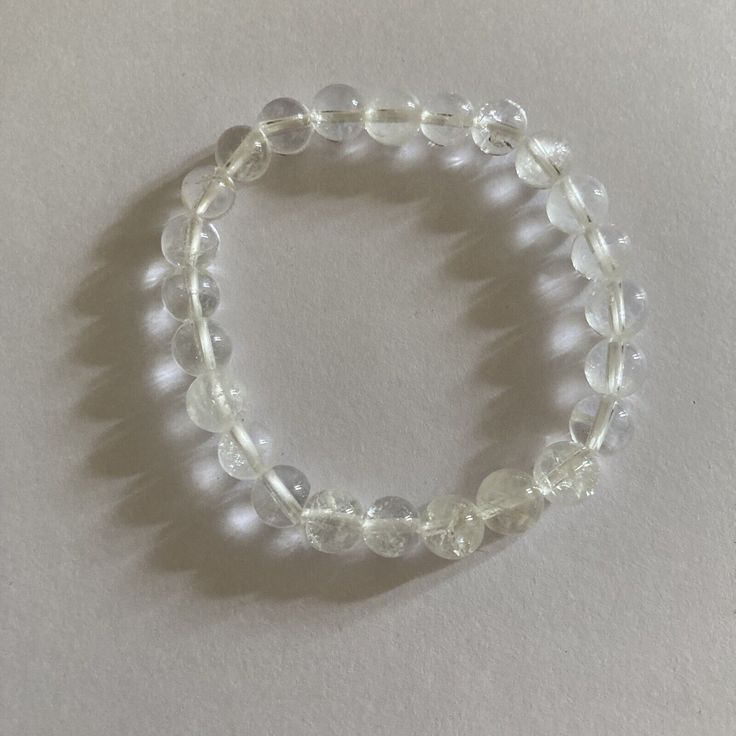 Clear quartz crystal bracelet 