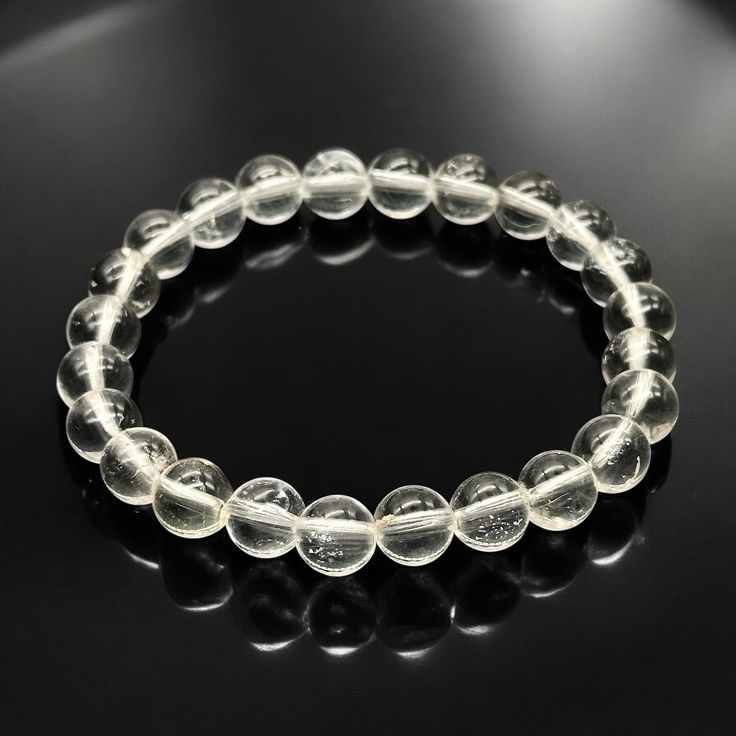 Clear quartz crystal bracelet 